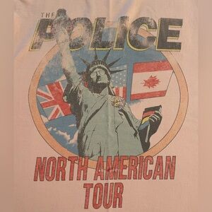 Police North American Tour Pink T-Shirt #police #tour #band #80s